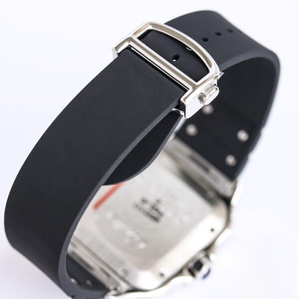 SANTOS WSSA0018 GF FACTORY V2 BLACK RUBBER STRAP - 图片 4