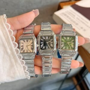 SANTOS DE WSSA003991629 V6 FACTORY CARBON Silver by S-Watch 36MM