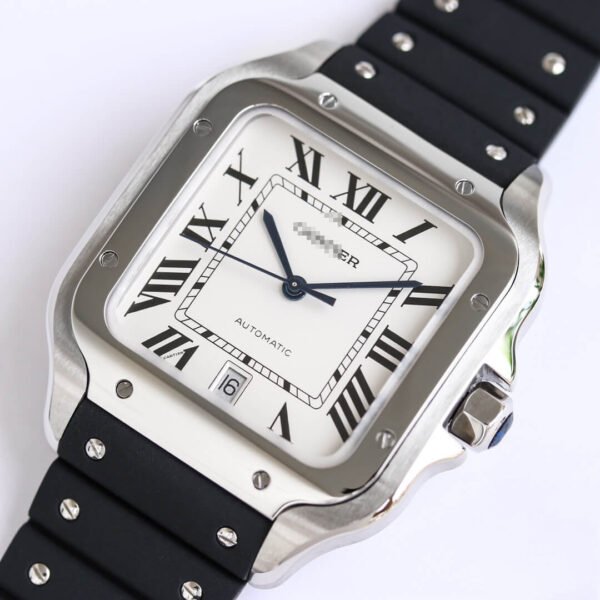 SANTOS WSSA0018 GF FACTORY V2 BLACK RUBBER STRAP - 图片 2