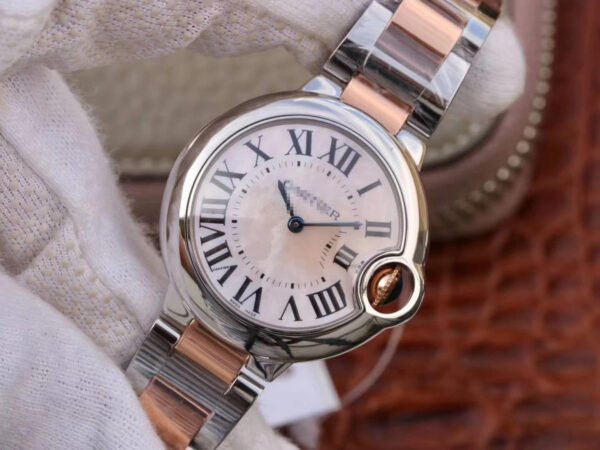 BALLON BLEU DE W69201 LADIES 33-36 MM V6 FACTORY PINK DIAL - 图片 2