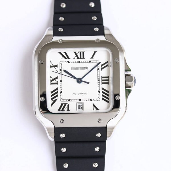 SANTOS WSSA0018 GF FACTORY V2 BLACK RUBBER STRAP - 图片 5