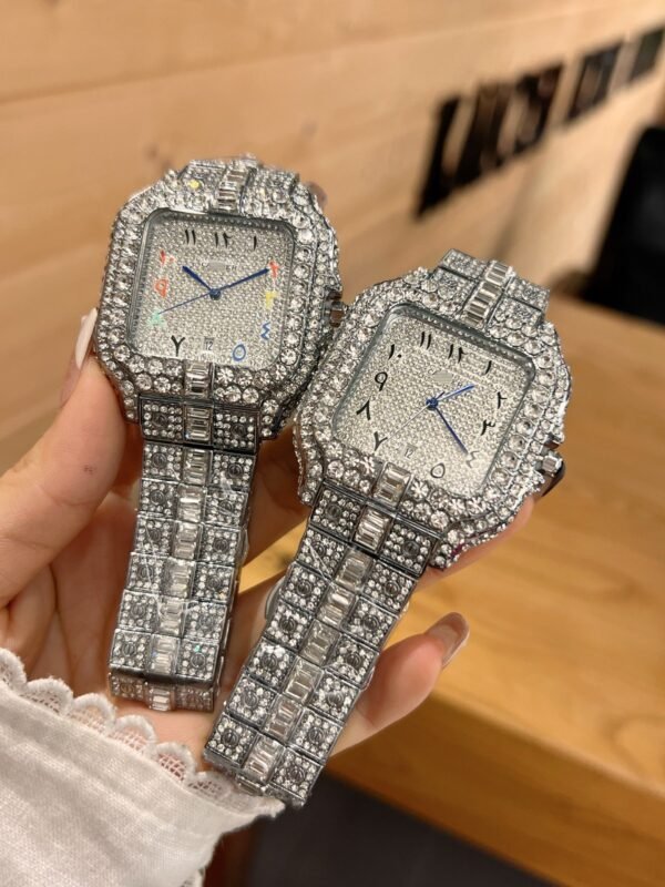 Super Cool FACTORY CARBON PLATING Full Diamond By S-Watch 40MM Silver - 图片 2