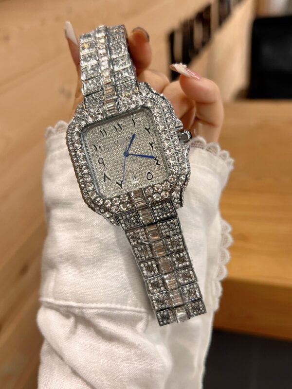 Super Cool FACTORY CARBON PLATING Full Diamond By S-Watch 40MM Silver - 图片 6