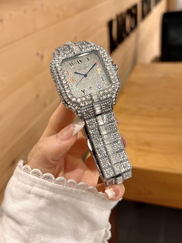 Super Cool FACTORY CARBON PLATING Full Diamond By S-Watch 40MM Silver - 图片 5
