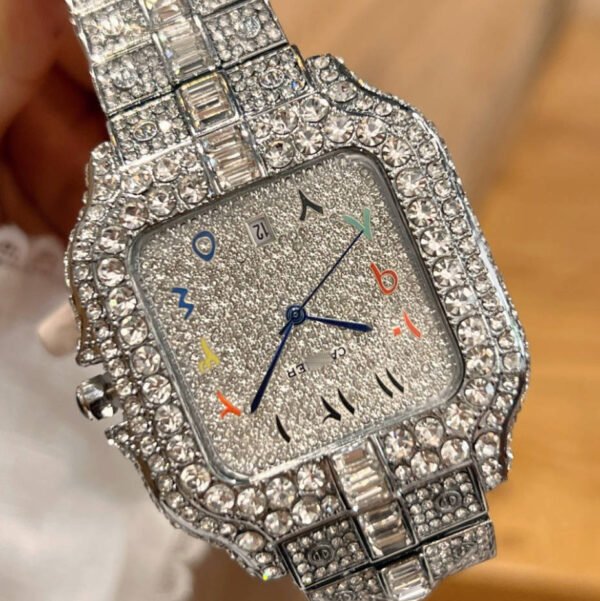 Super Cool FACTORY CARBON PLATING Full Diamond By S-Watch 40MM Silver - 图片 7