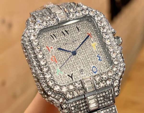 Super Cool FACTORY CARBON PLATING Full Diamond By S-Watch 40MM Silver - 图片 8