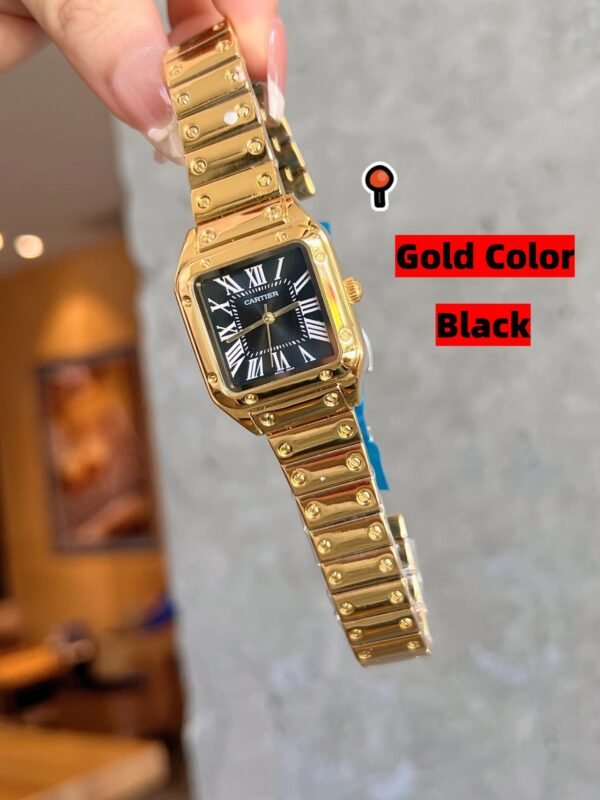 SANTOS DE WSSA003991628 V6 FACTORY CARBON Gold Color by S-Watch 36MM - 图片 3