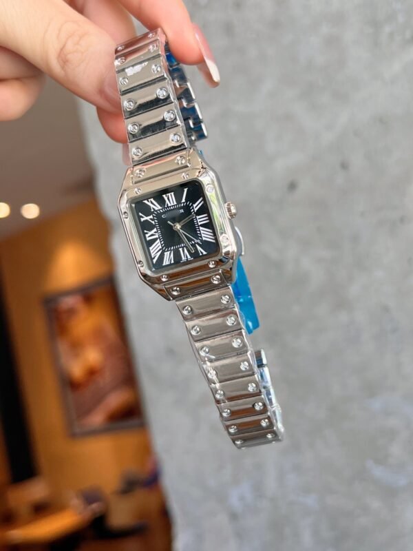 SANTOS DE WSSA003991629 V6 FACTORY CARBON Silver by S-Watch 36MM - 图片 2