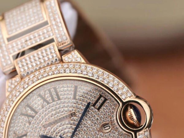 BALLON BLEU DE W69006Z2 42MM TW FACTORY ROSE GOLD DIAMONDS DIAL - 图片 5